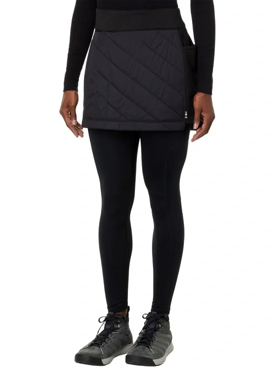 Smartwool Women's SZ L Smartloft Skirt Insulated Pull-On Black Wool Blend NEW - Picture 5 of 14